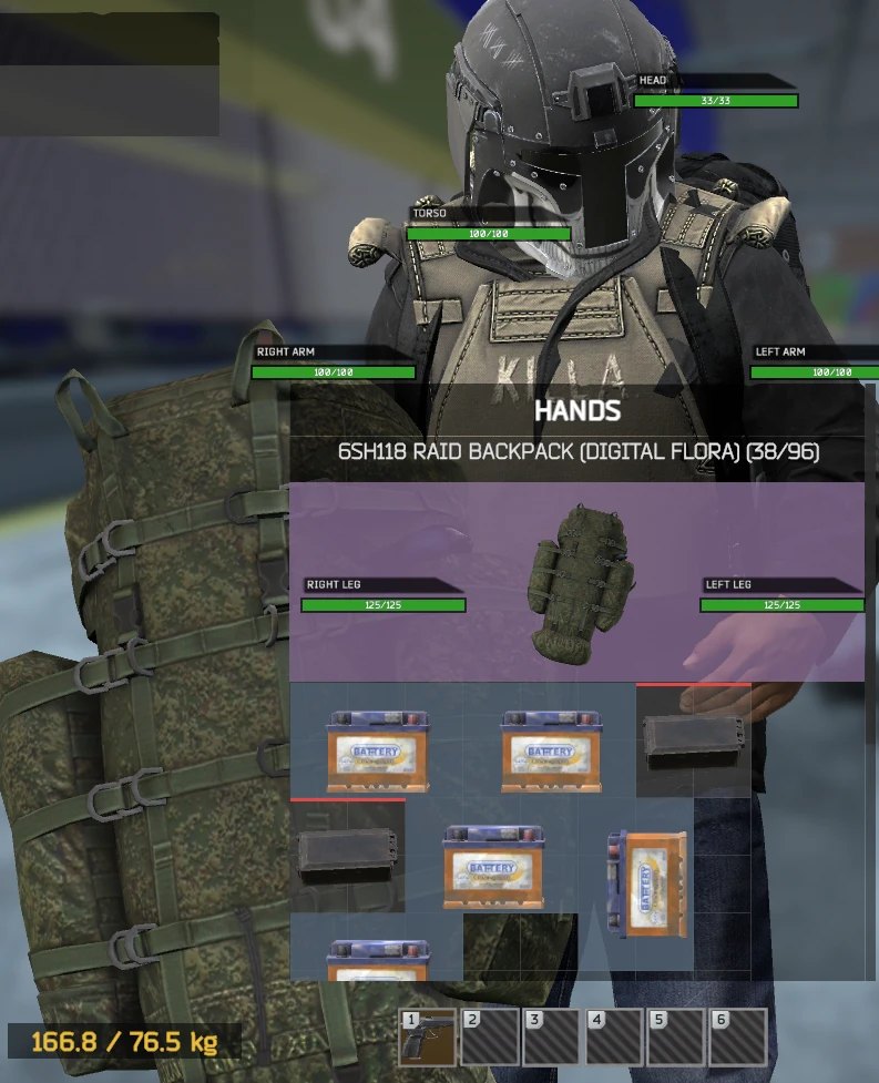 Carrying a raid pack full of car batteries